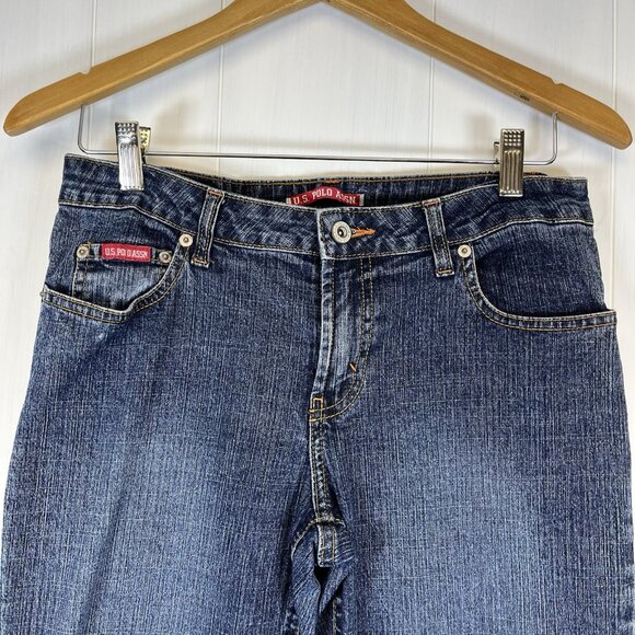US Polo Assn. Womens Jeans Size 11/12 Flare Bootcut Y2K Low Rise - Picture 2 of 9